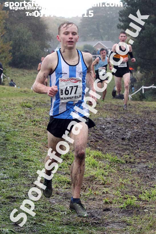 Junior men, National Cross Country Relay Champs., Berry Hill Park, Mansfield.  Photo: David T. Hewitson/Sports for All Pics